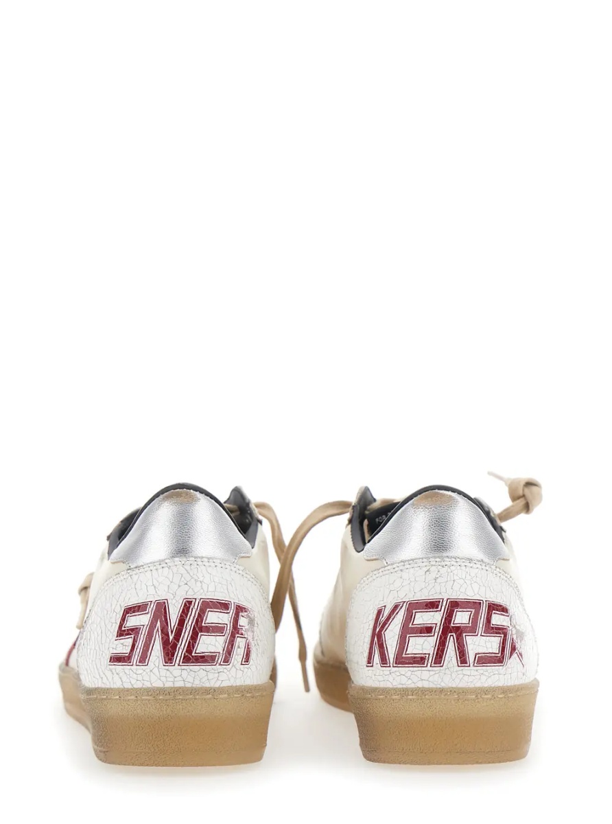 Sneakers 'Ballstar' Beige Sneakers Low Top with star patch on the side in leather for men - Img 5