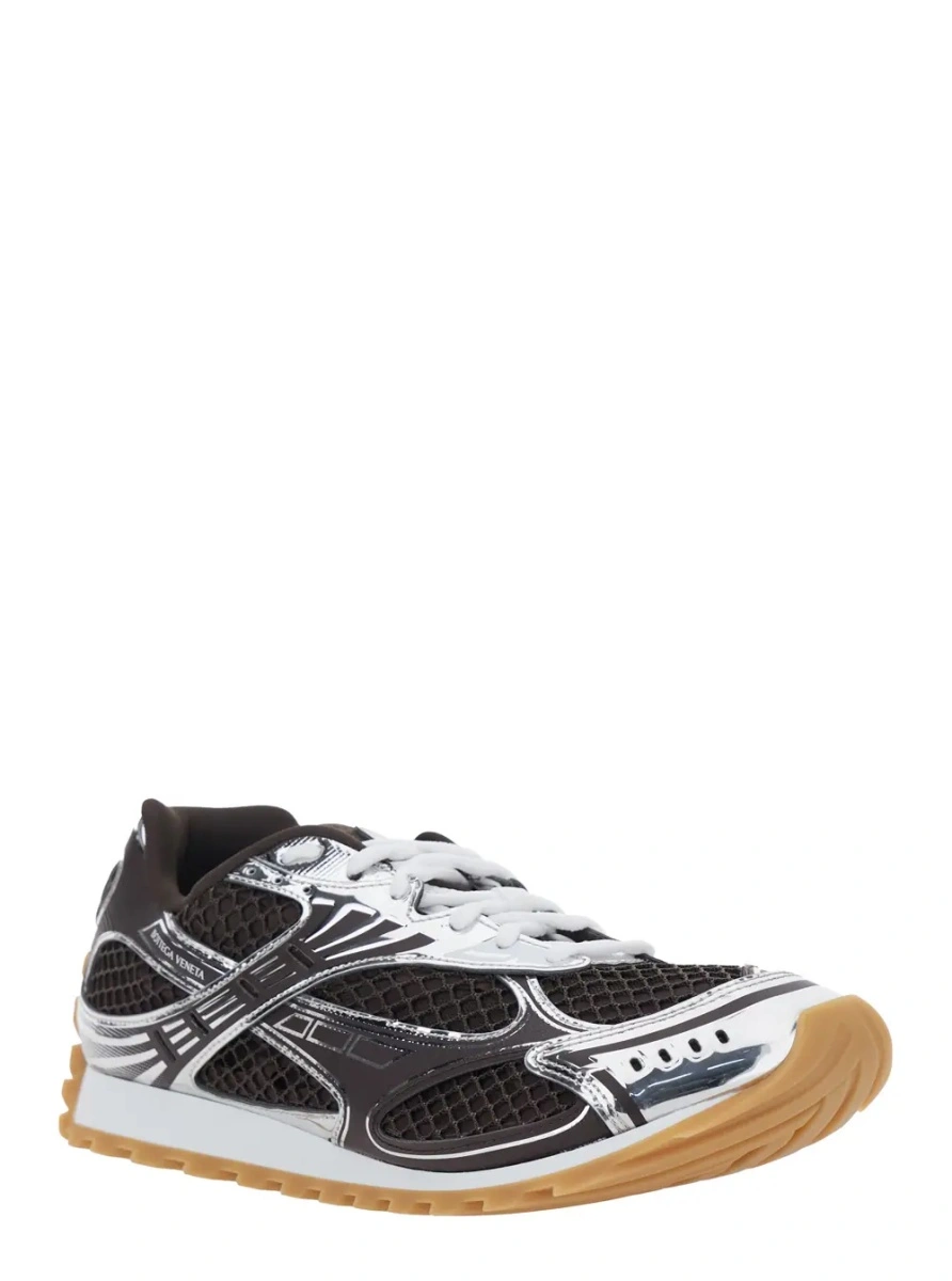 Sneakers Bottega Veneta maro din material textil tehnic - Img 2