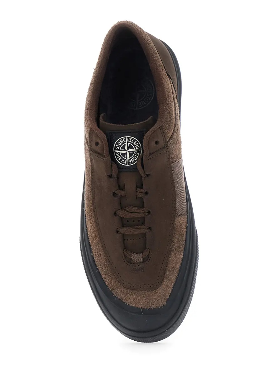 Sneakers Brown low top sneakers with logo on the tongue in suede for men - Img 4
