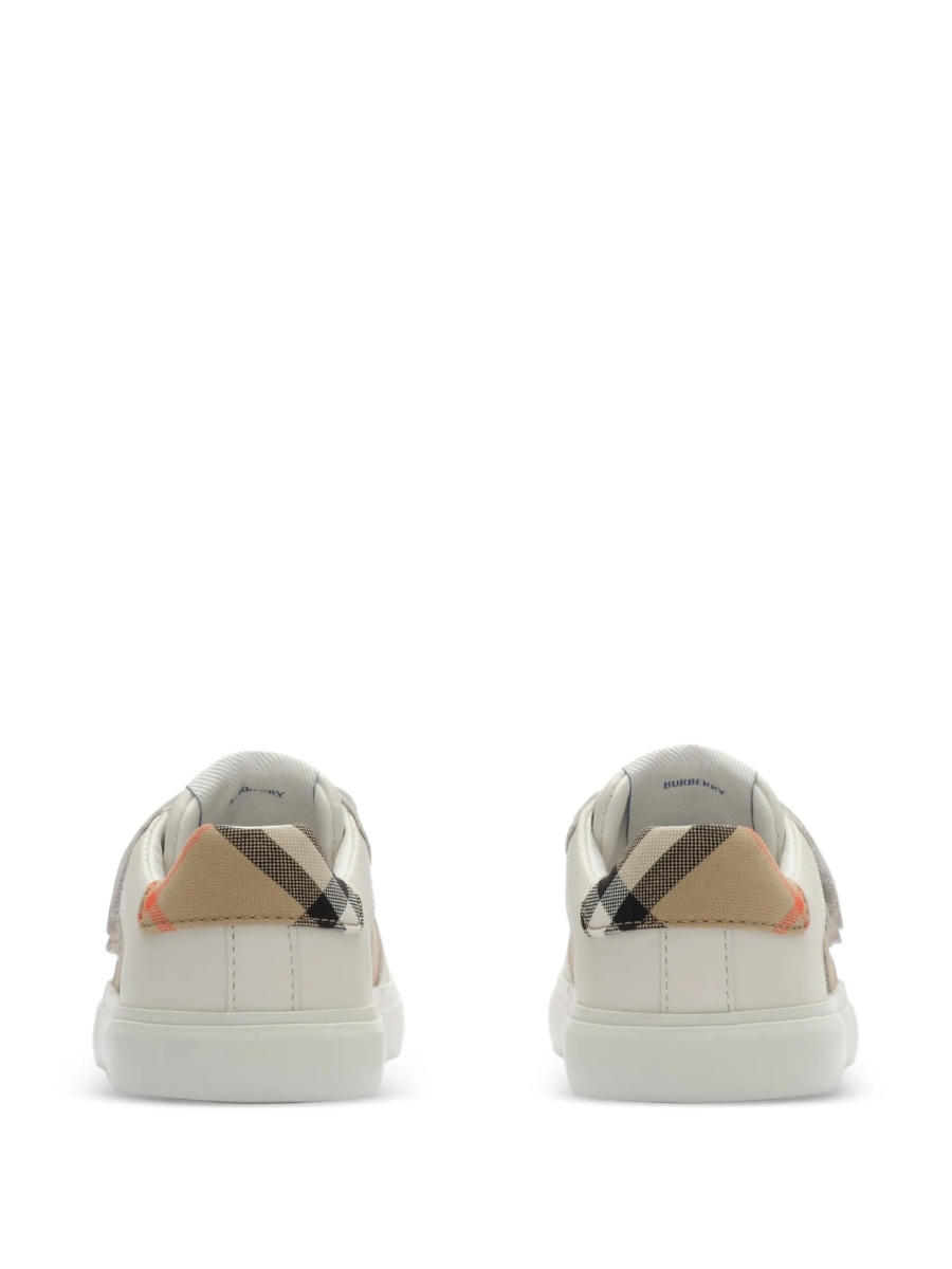 Sneakers Burberry neutri din bumbac si piele - Img 5