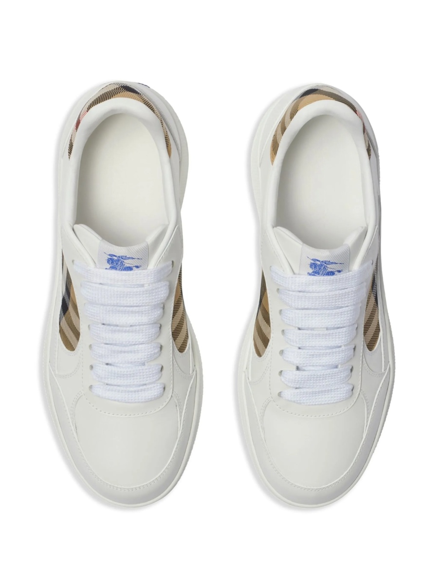 Sneakers Burberry vintage check albi din poliamida si polyester - Img 3