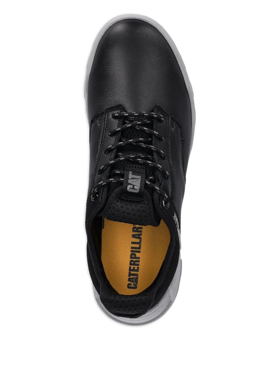 Sneakers Caterpillar negri din material textil si piele - Img 3