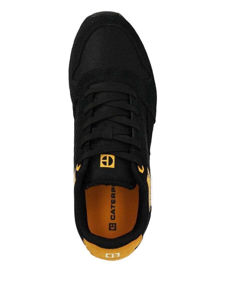 Sneakers Caterpillar negri din piele intoarsa si material textil - Img 2
