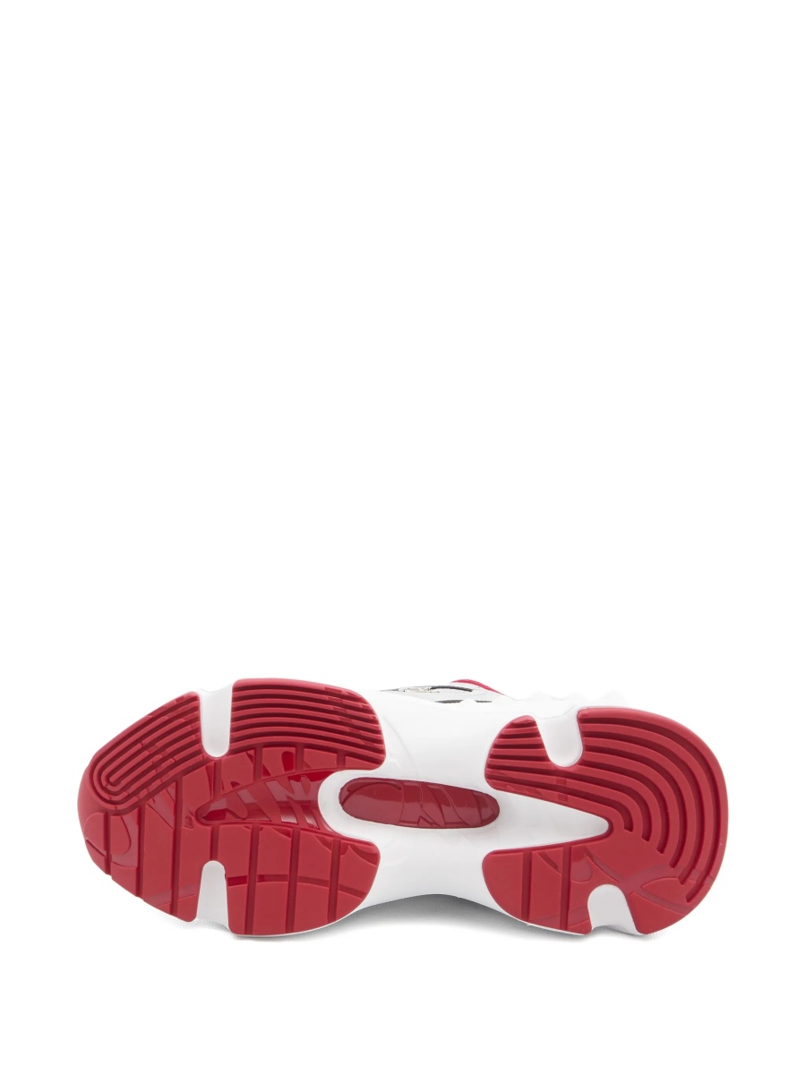 Sneakers Christian Louboutin argintii din piele si material textil - Img 4