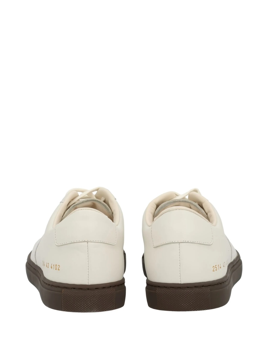 Sneakers Common Projects neutri din piele intoarsa si piele - Img 3