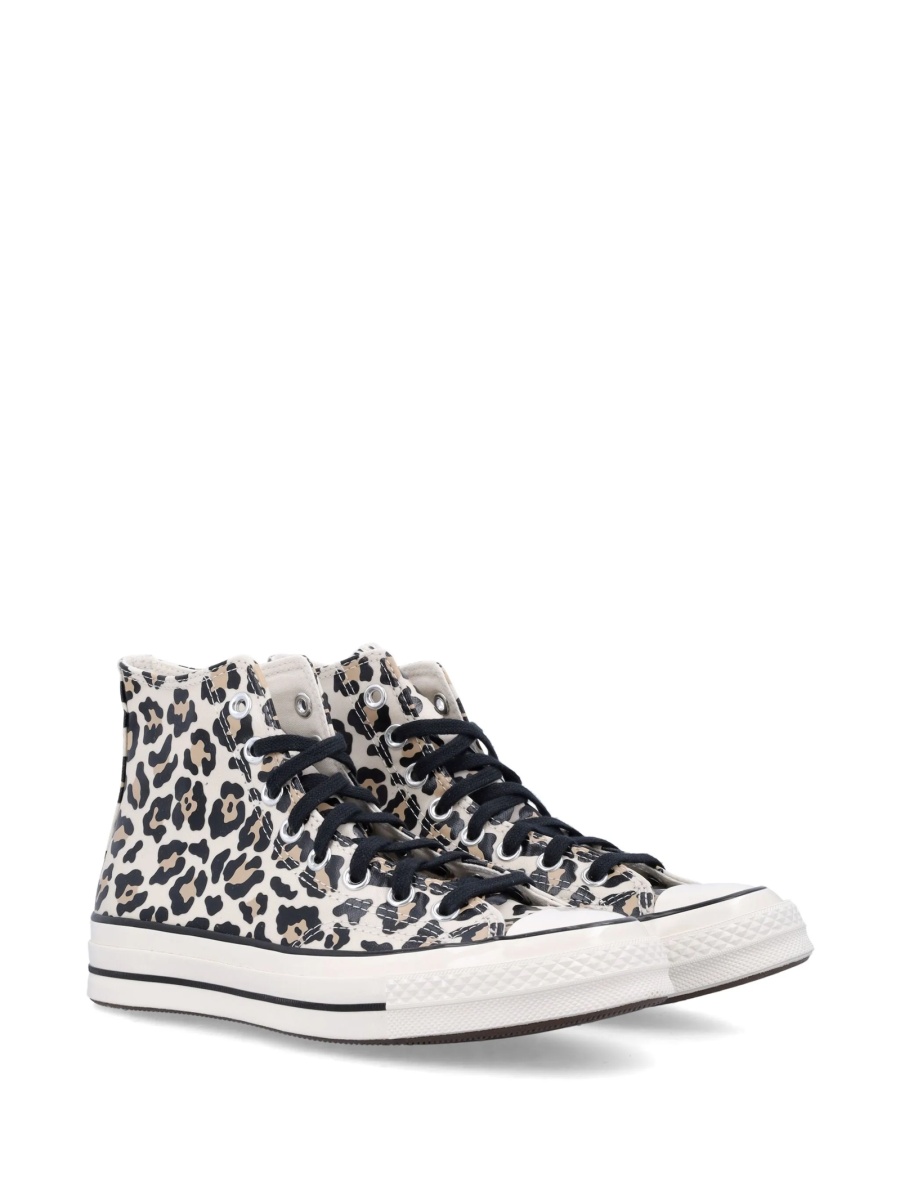 Sneakers Converse neutri din material textil si piele - Img 2