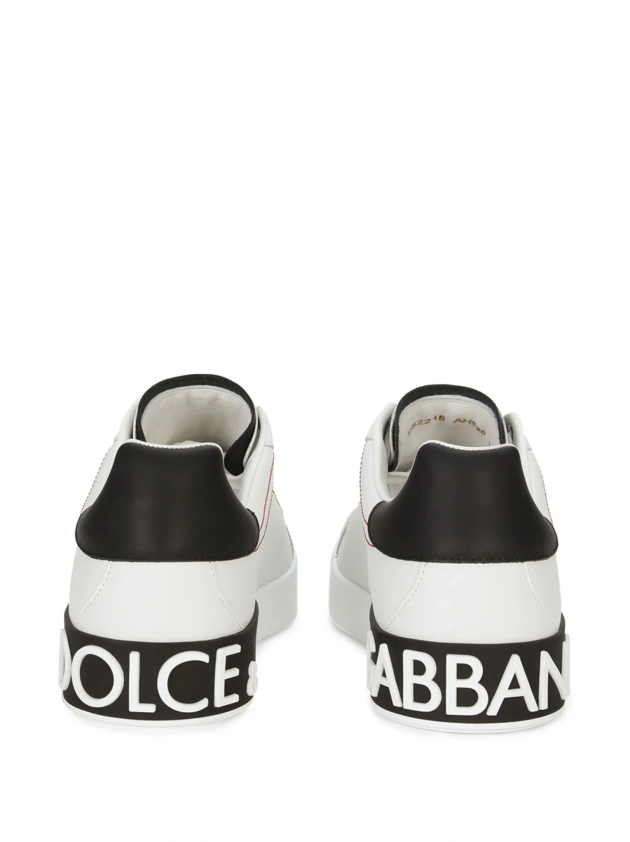 Sneakers Dolce &amp; Gabbana albi din piele - Img 6