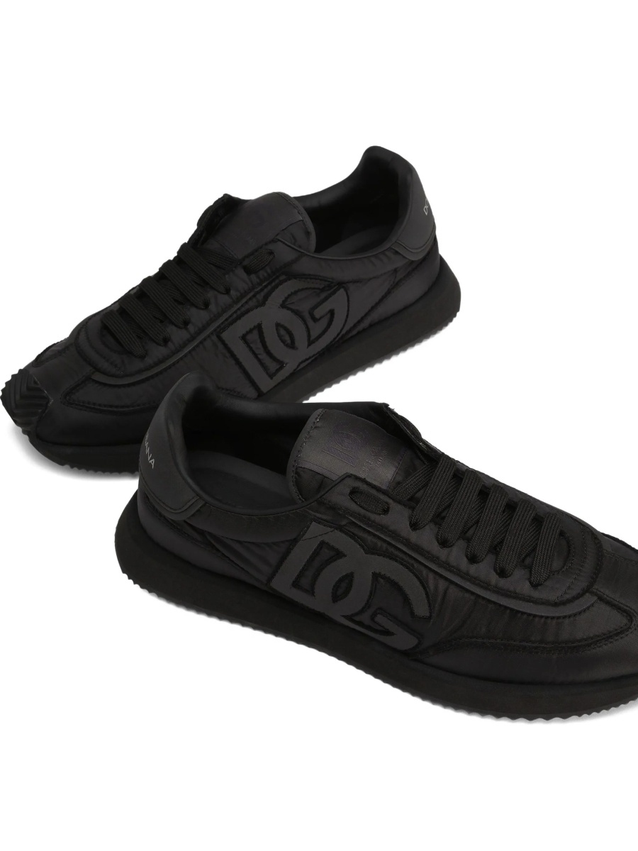 Sneakers Dolce &amp; Gabbana negri din piele si poliuretan - Img 4