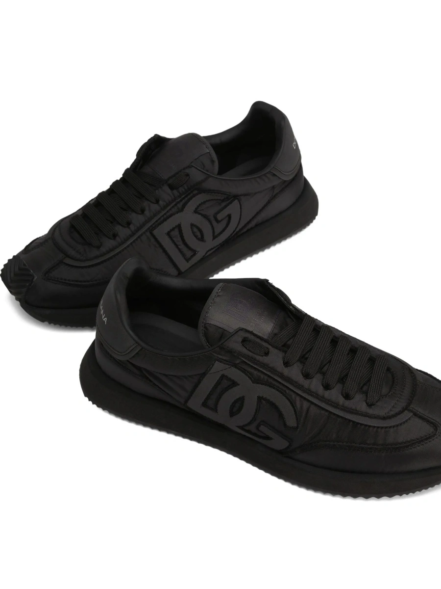 Sneakers Dolce &amp; Gabbana negri din piele si poliuretan - Img 4