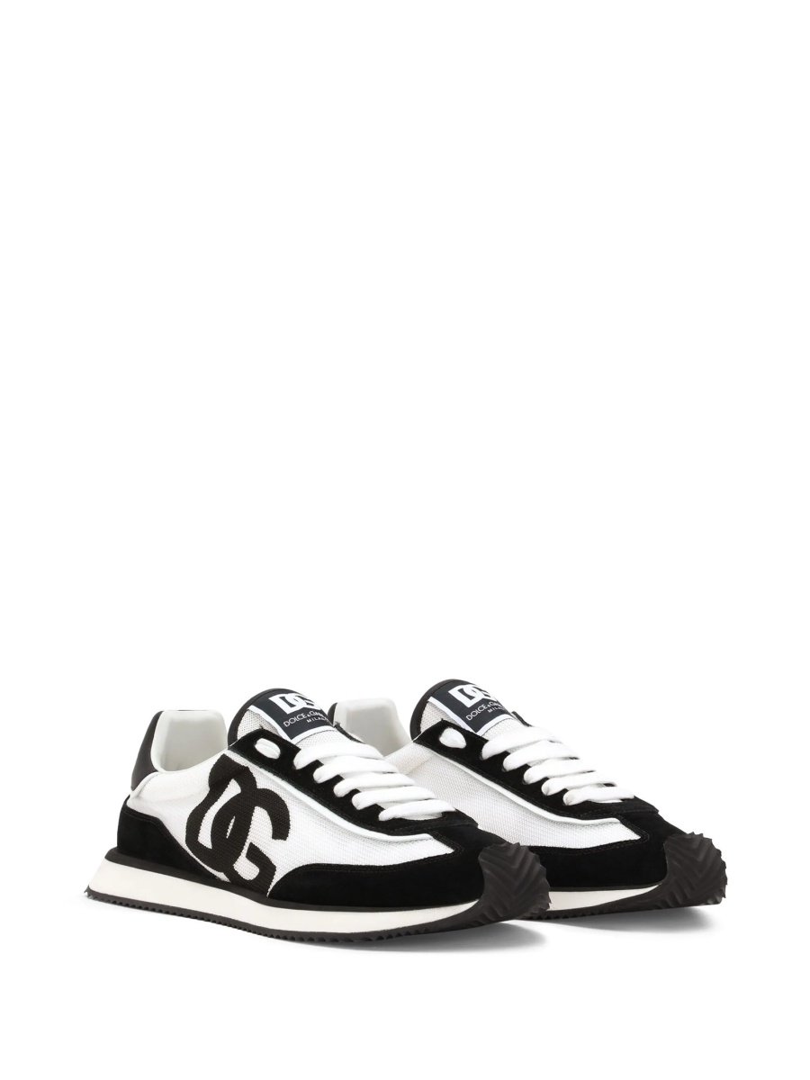 Sneakers Dolce &amp; Gabbana negri din polyester si piele intoarsa - Img 2