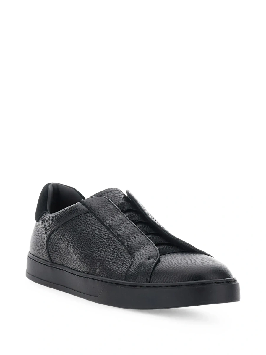 Sneakers Doucal's negri din piele 'Spencer' - Img 5