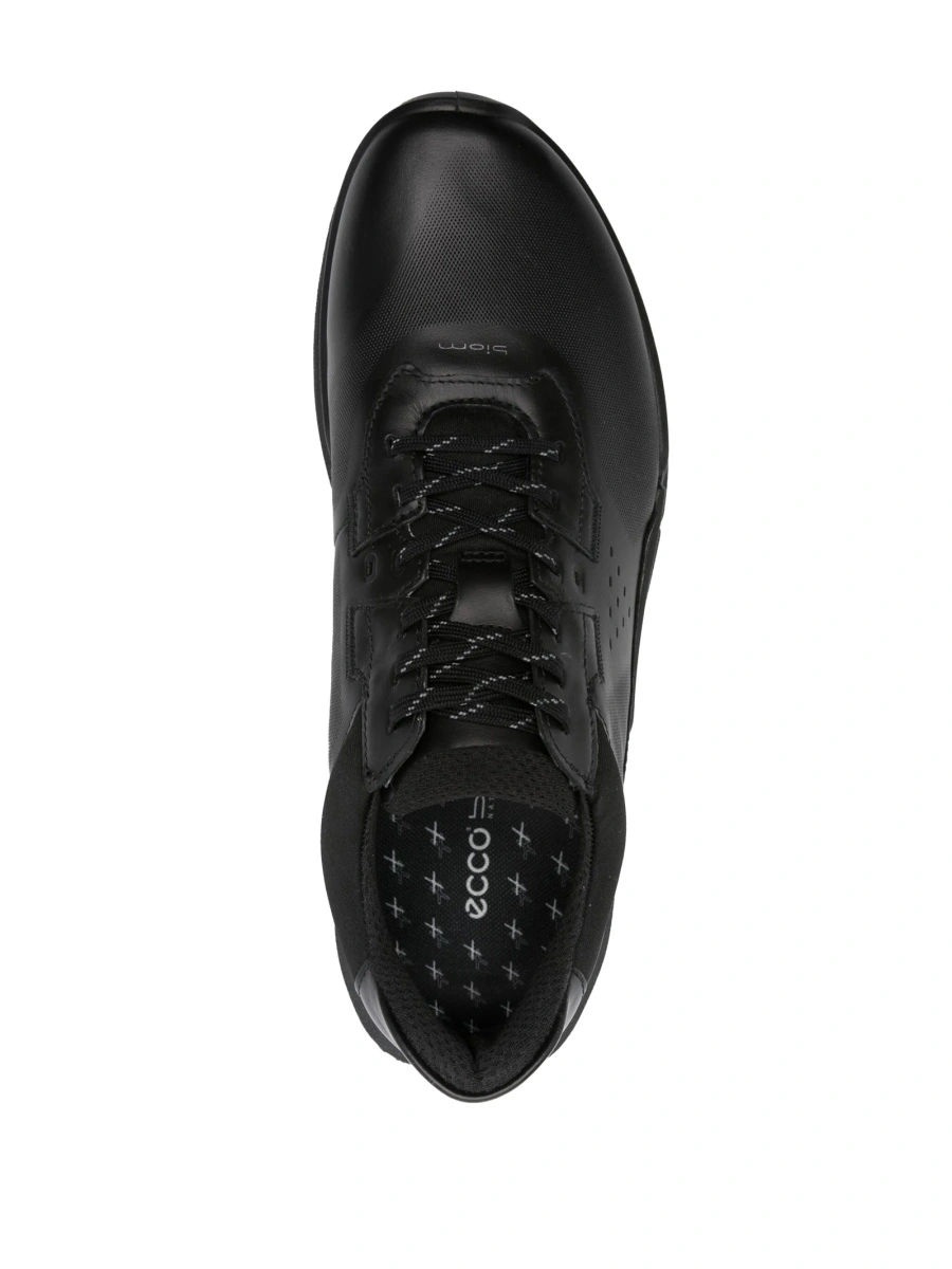 Sneakers ECCO negri din piele si material textil - Img 4