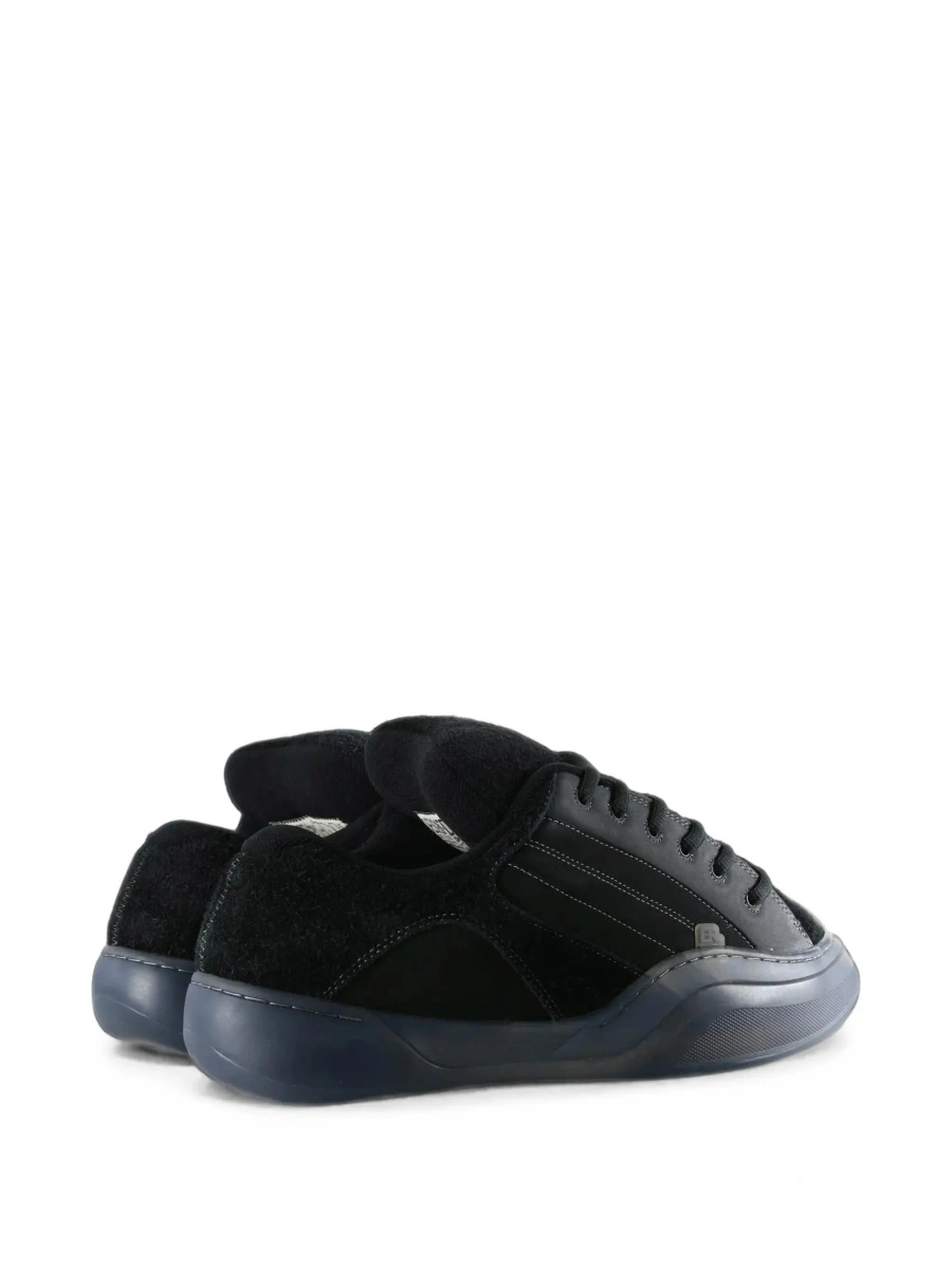 Sneakers ERL negri din piele intoarsa 'Quad Vamp' - Img 6