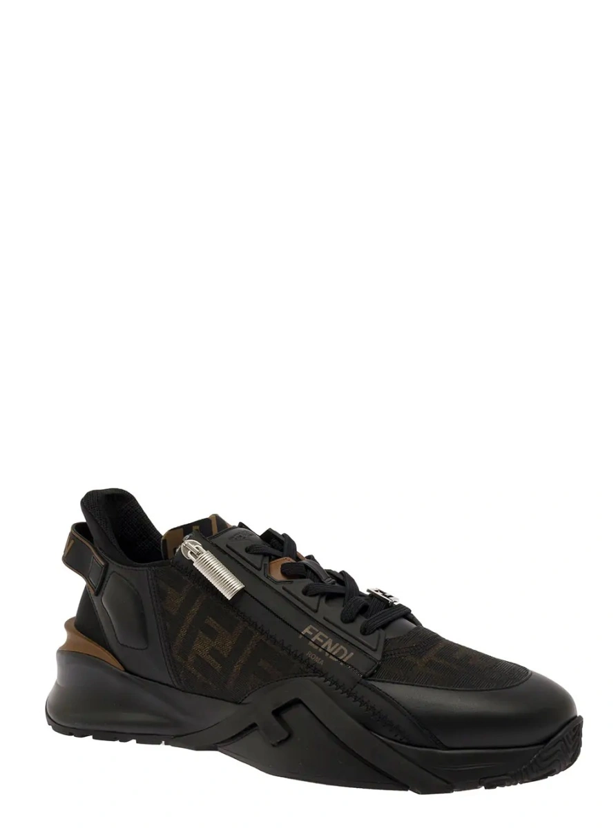 Sneakers Fendi 'Flow' negri din textil - Img 2