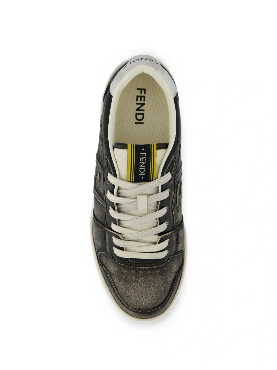 Sneakers Fendi gri din piele - Img 6