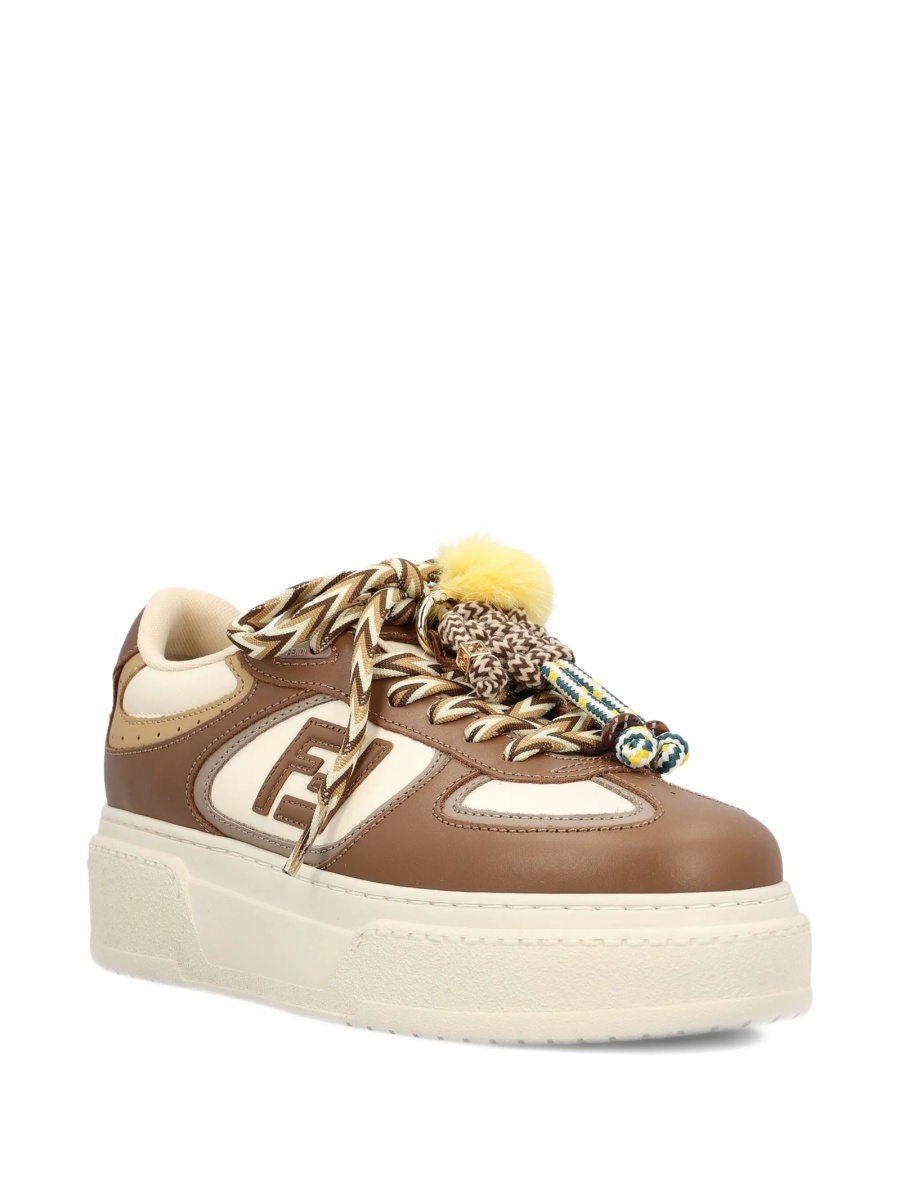 Sneakers Fendi maro din piele - Img 2