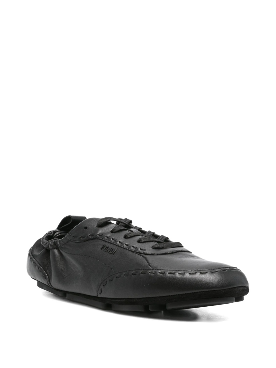 Sneakers Fendi negri din piele - Img 2