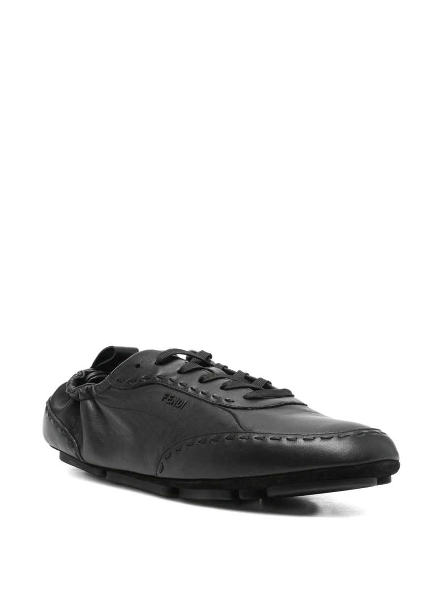 Sneakers Fendi negri din piele - Img 2