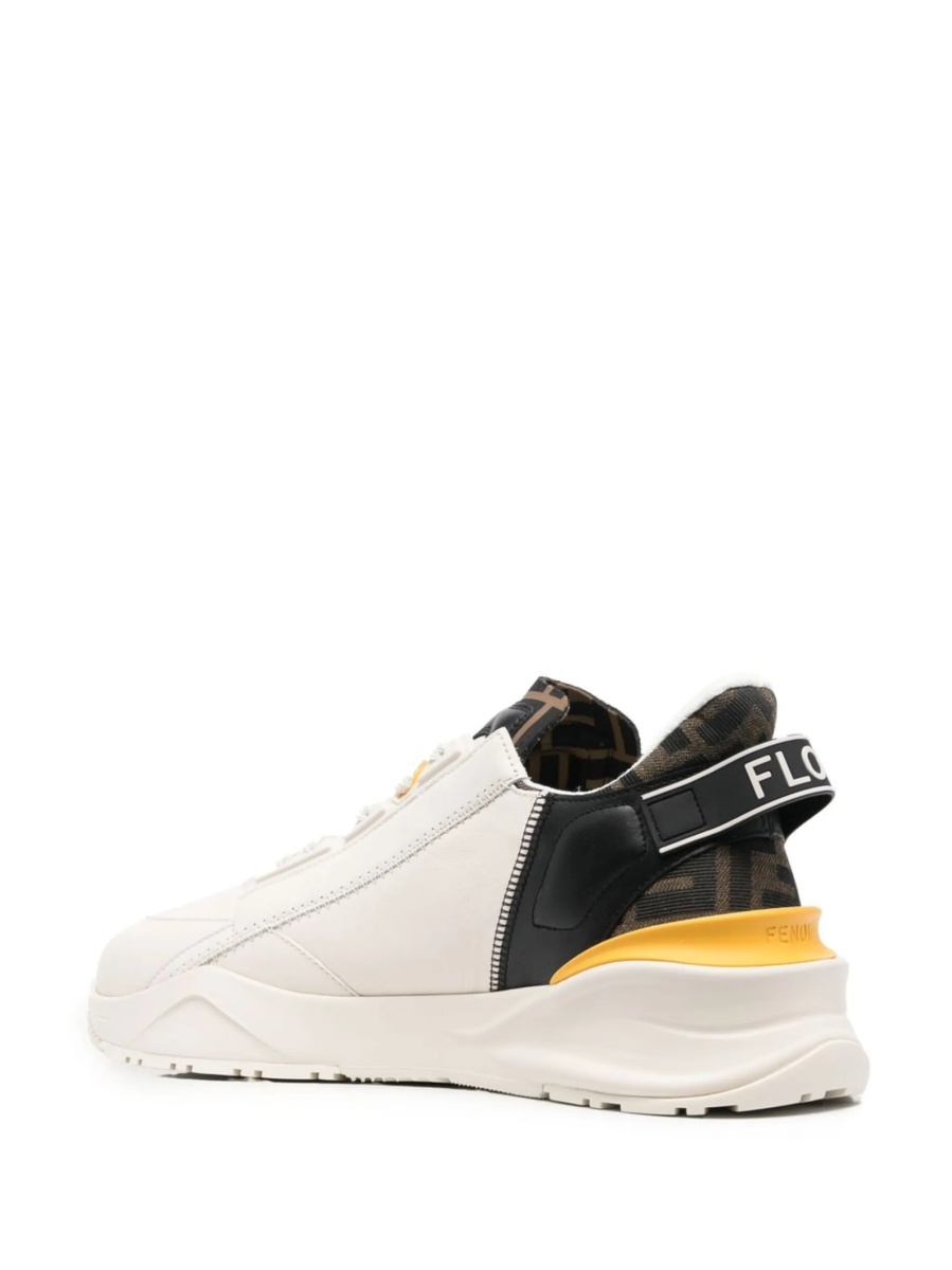 Sneakers Fendi neutri din piele - Img 3