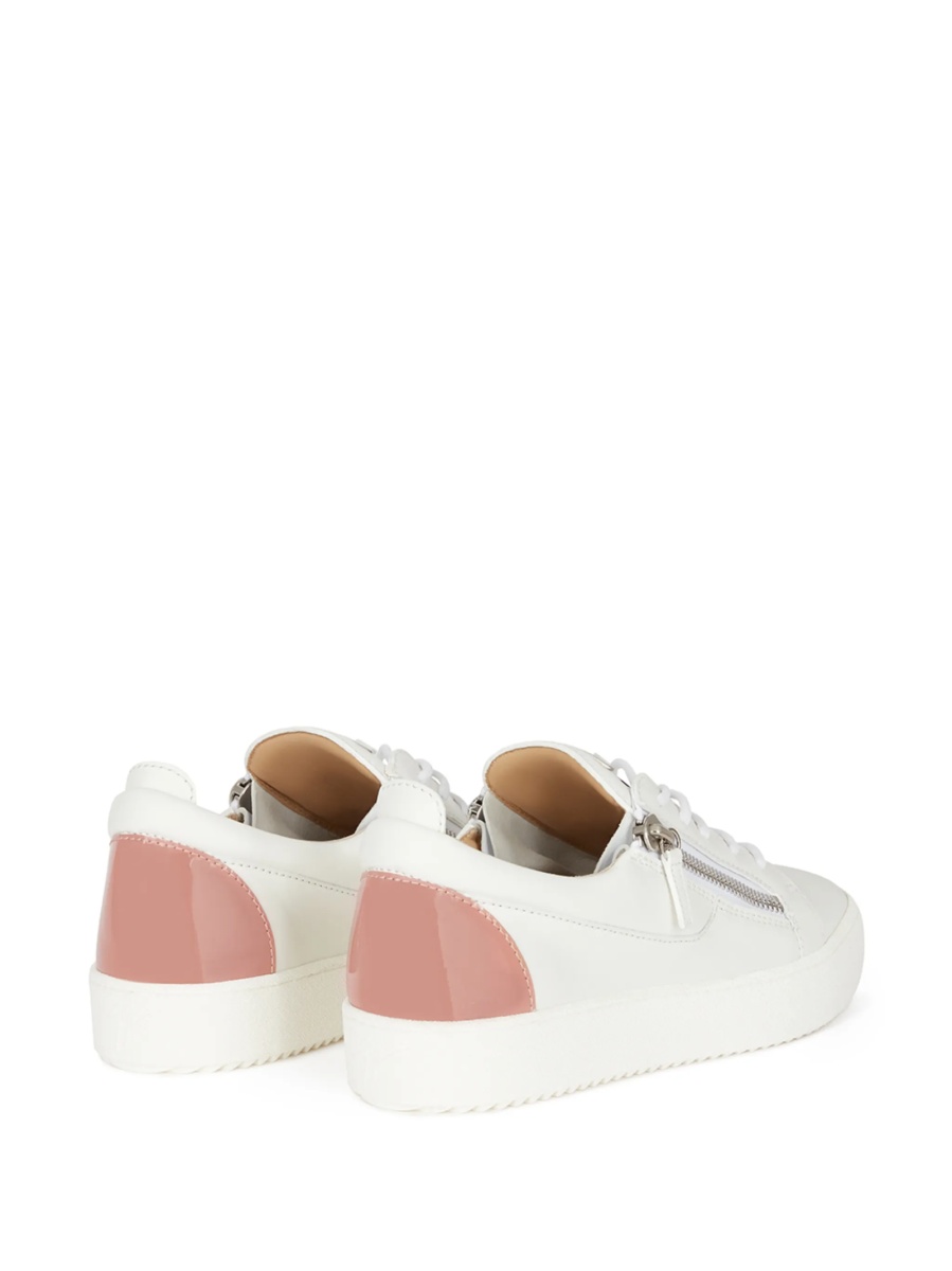 Sneakers Giuseppe Zanotti albi din piele - Img 3