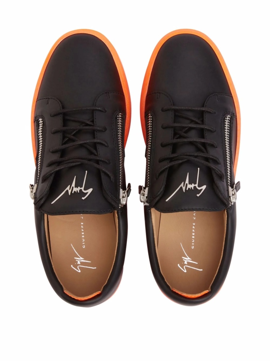 Sneakers Giuseppe Zanotti negri din piele - Img 4