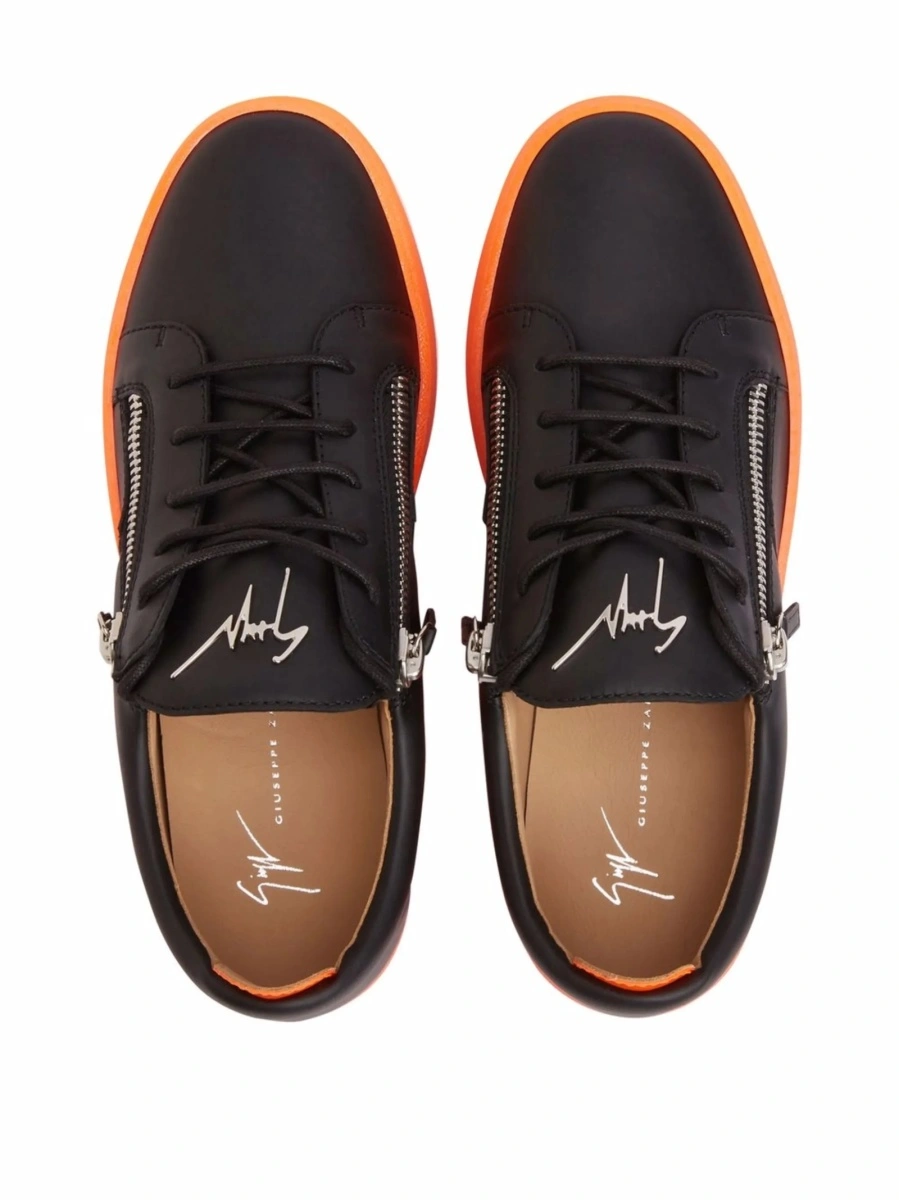 Sneakers Giuseppe Zanotti negri din piele - Img 4