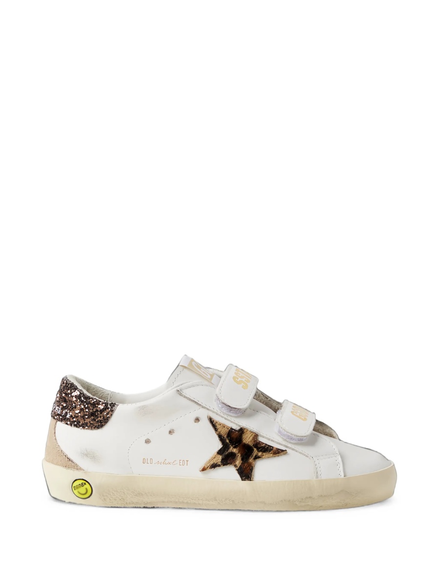 Sneakers Golden Goose albi din piele si bumbac - Img 2