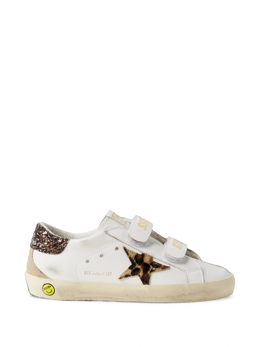 Sneakers Golden Goose albi din piele si bumbac - Img 2