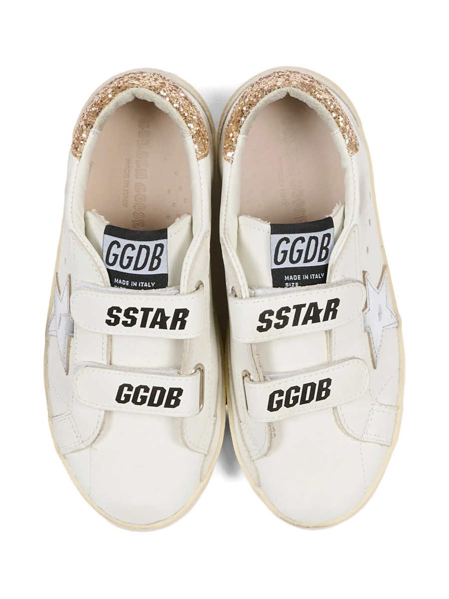 Sneakers Golden Goose albi din piele - Img 4
