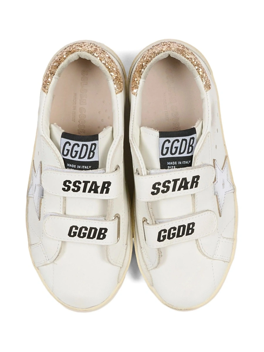 Sneakers Golden Goose albi din piele - Img 4