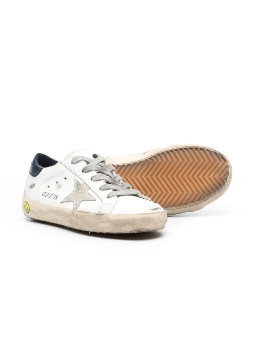 Sneakers Golden Goose albi din piele - Img 2