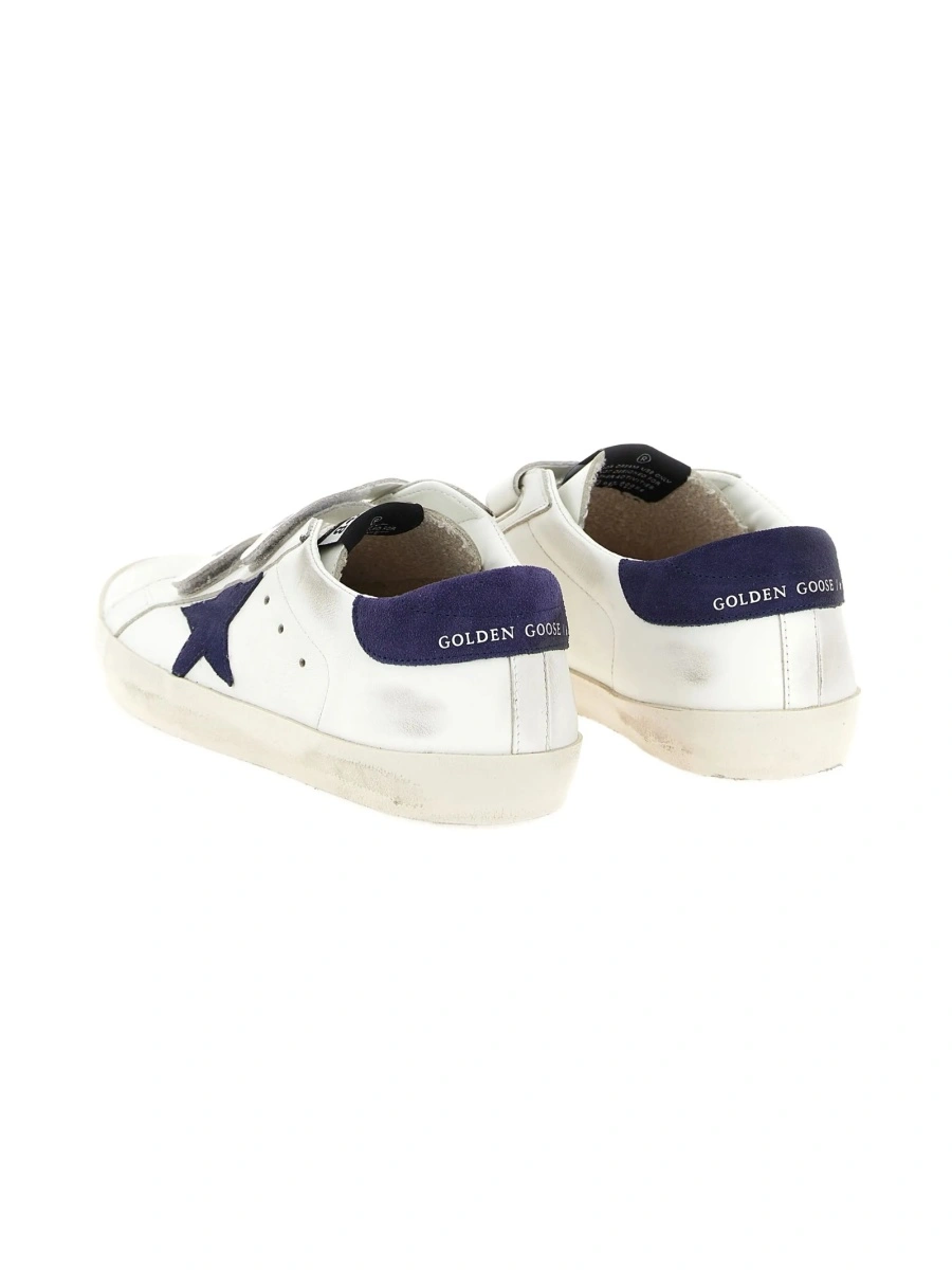 Sneakers Golden Goose albi din piele - Img 2