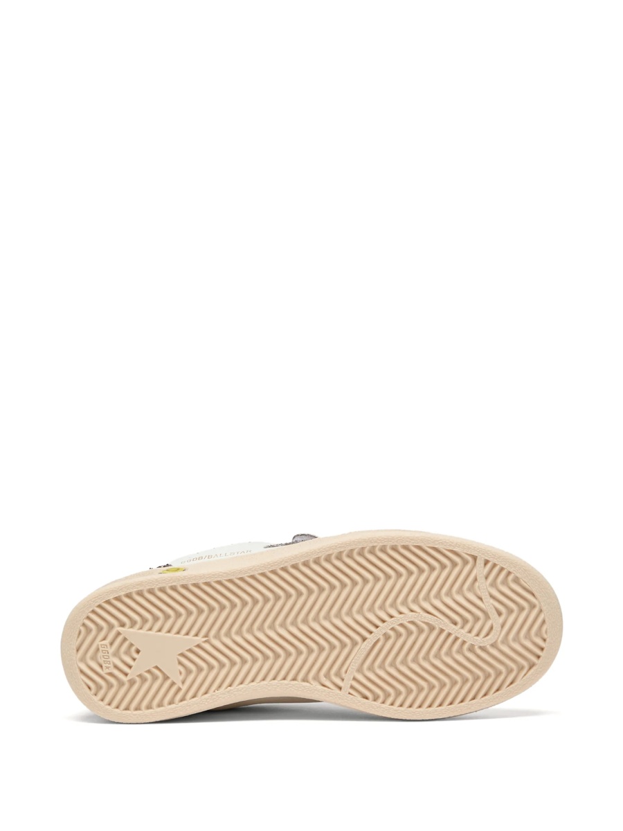Sneakers Golden Goose albi din slipici si piele - Img 3