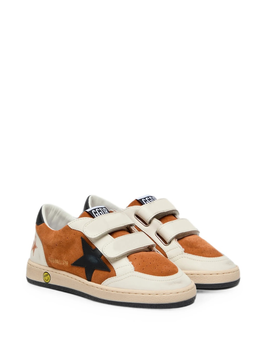 Sneakers Golden Goose maro din piele intoarsa si piele - Img 2