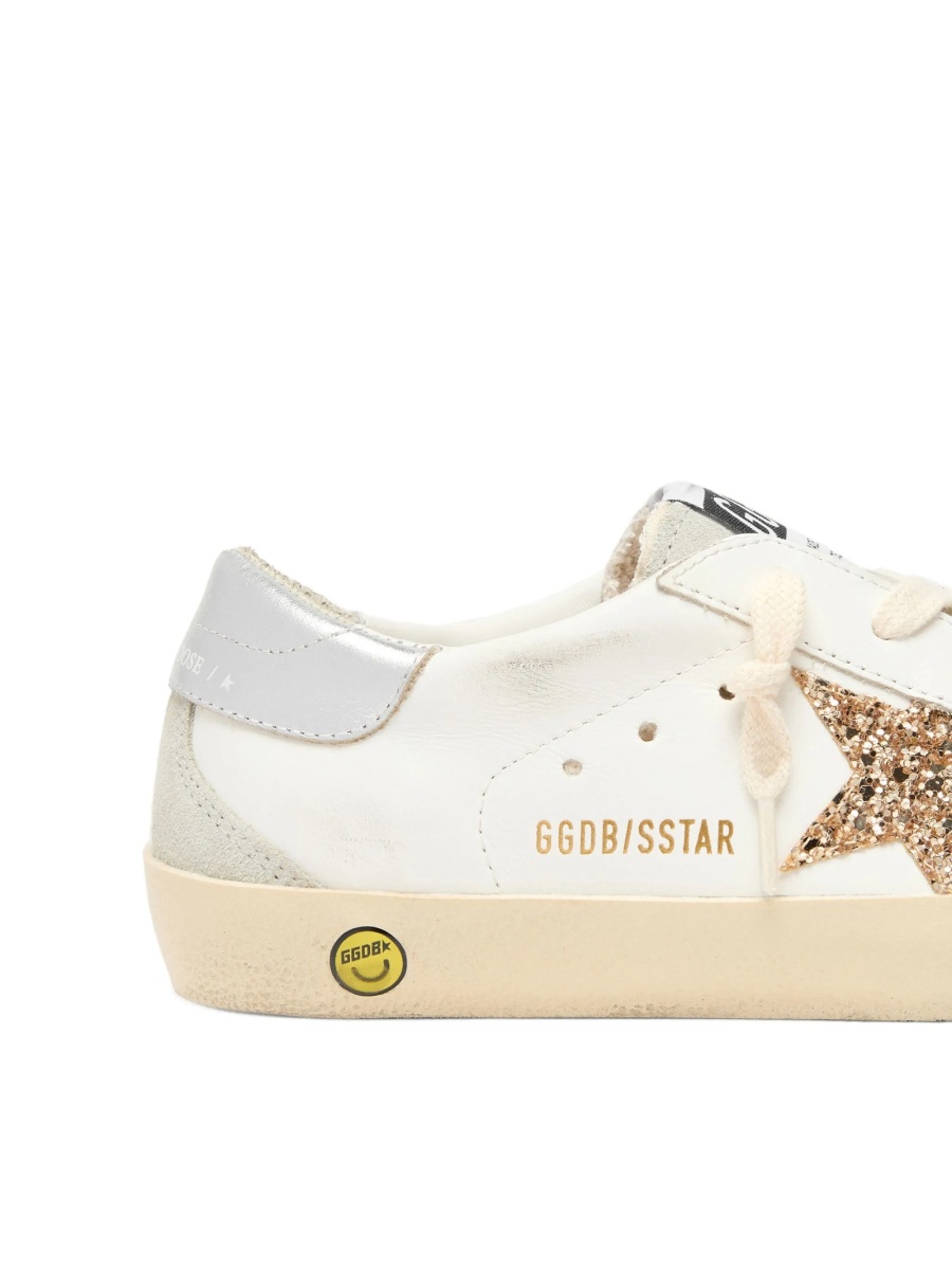 Sneakers Golden Goose star albi din piele si piele intoarsa - Img 4