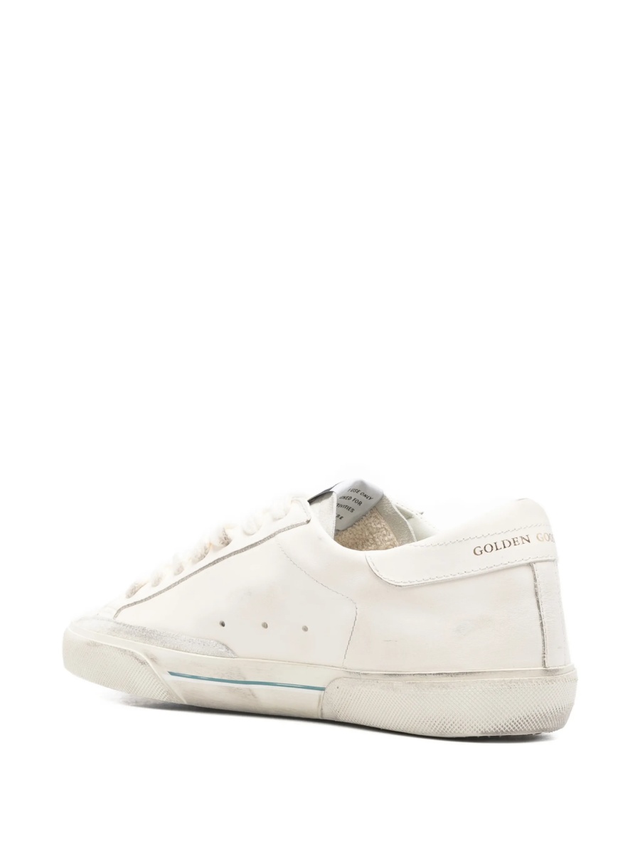 Sneakers Golden Goose star albi din piele - Img 3