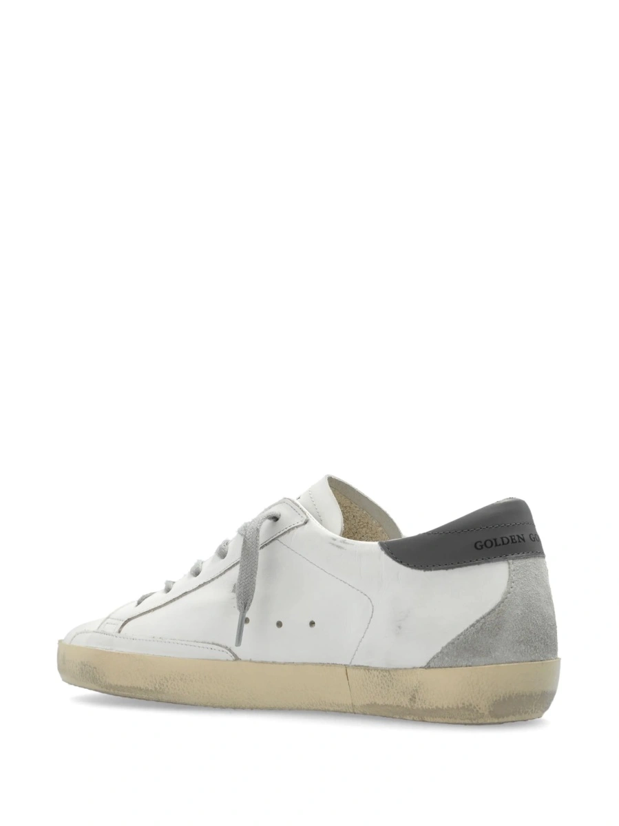 Sneakers Golden Goose star albi din piele - Img 3