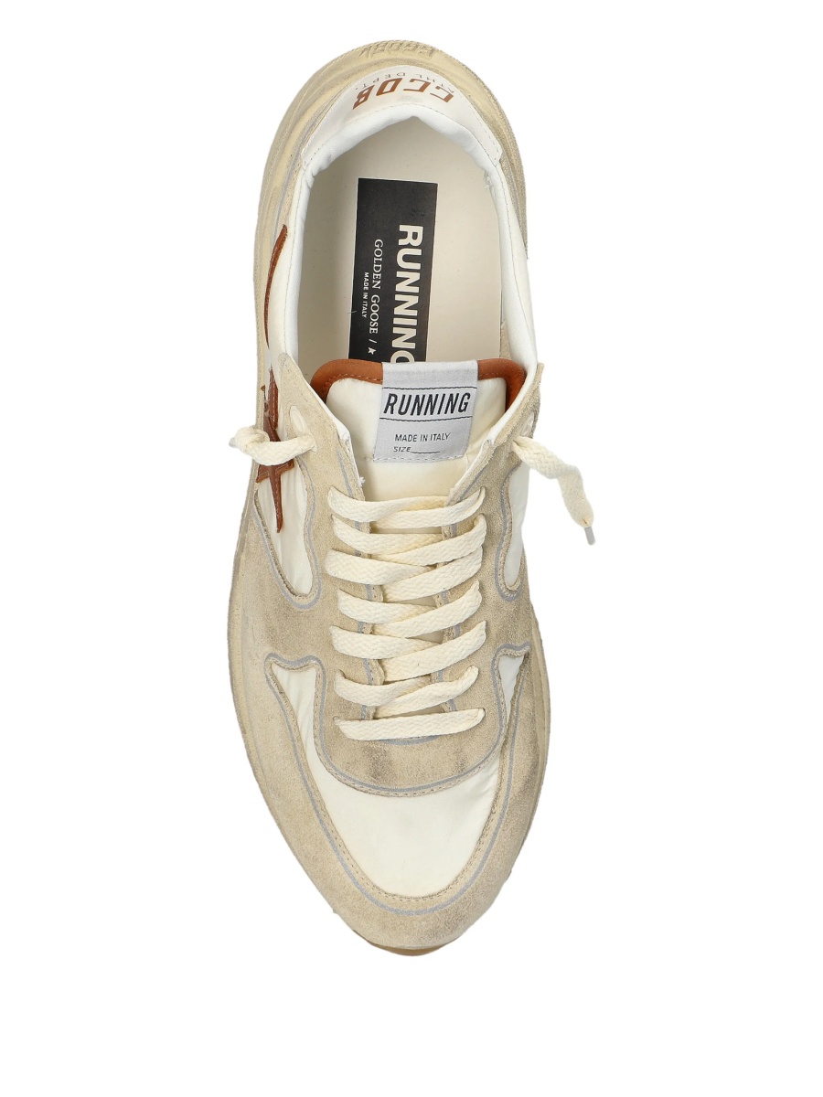 Sneakers Golden Goose star neutri din piele intoarsa si poliamida - Img 4