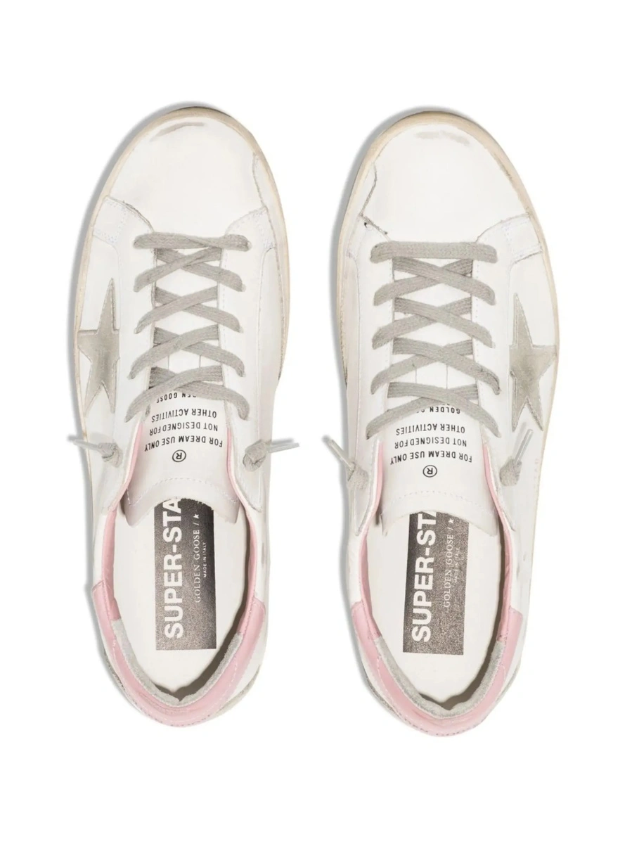 Sneakers Golden Goose 'Superstar' albi din piele - Img 4