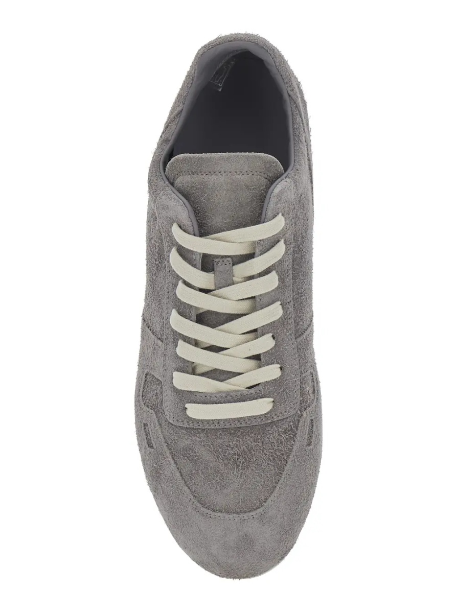 Sneakers Grey Low Top Sneaker with Round Toe and Lace-Up Closure on the Front in Suede for Men - Img 4