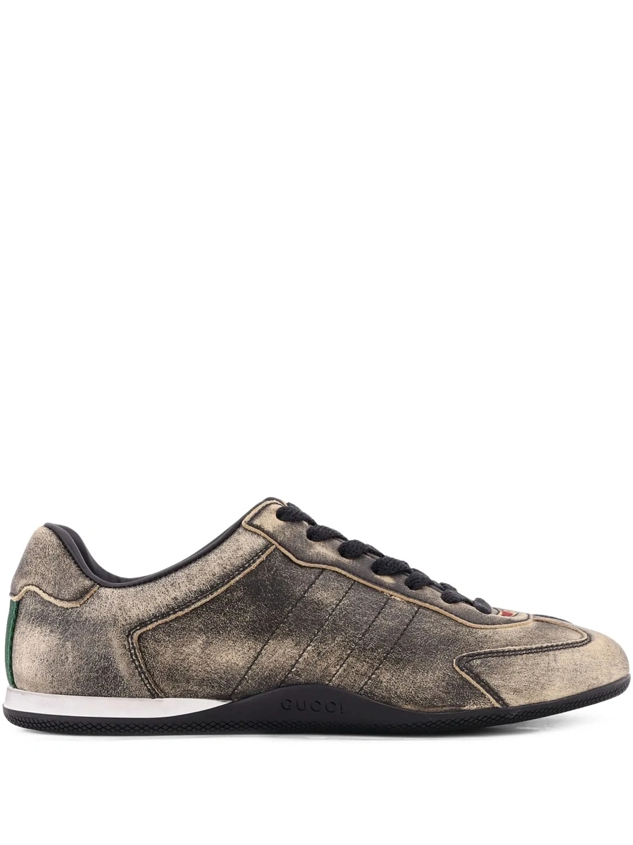 Sneakers Gucci negri din piele intoarsa - Img 8