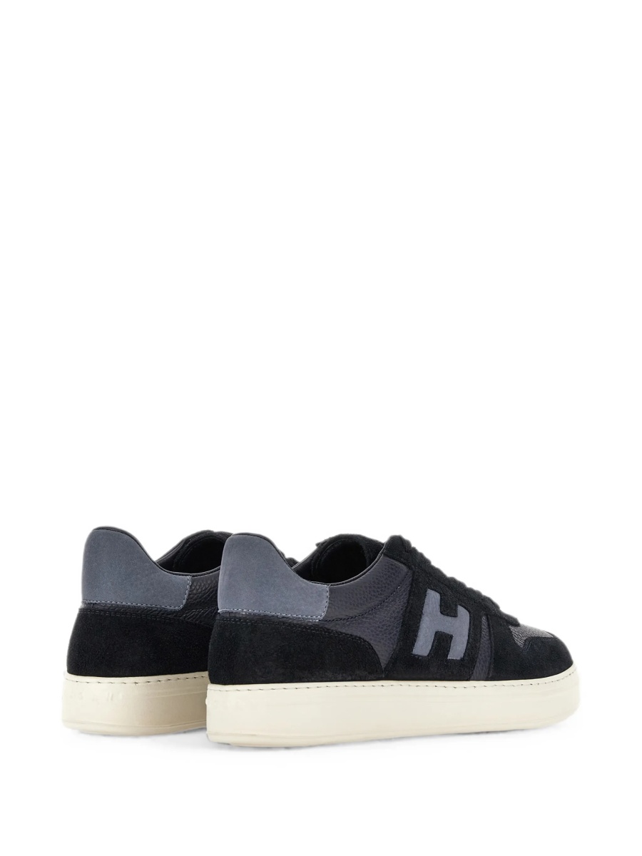 Sneakers Hogan albastri din piele si piele intoarsa - Img 4