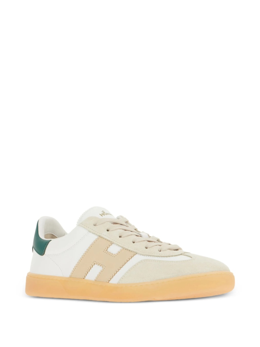 Sneakers Hogan albi din piele si piele intoarsa - Img 2