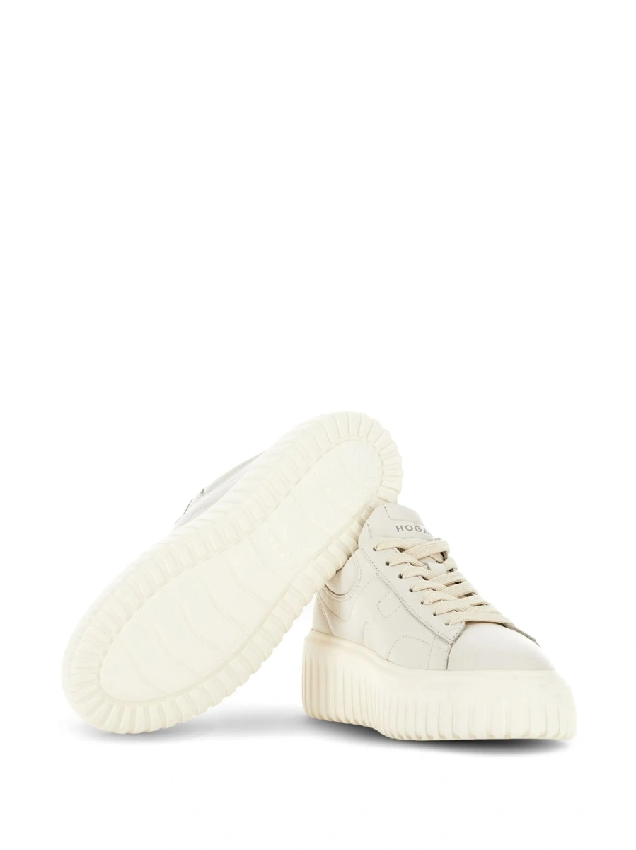Sneakers Hogan albi din piele - Img 5