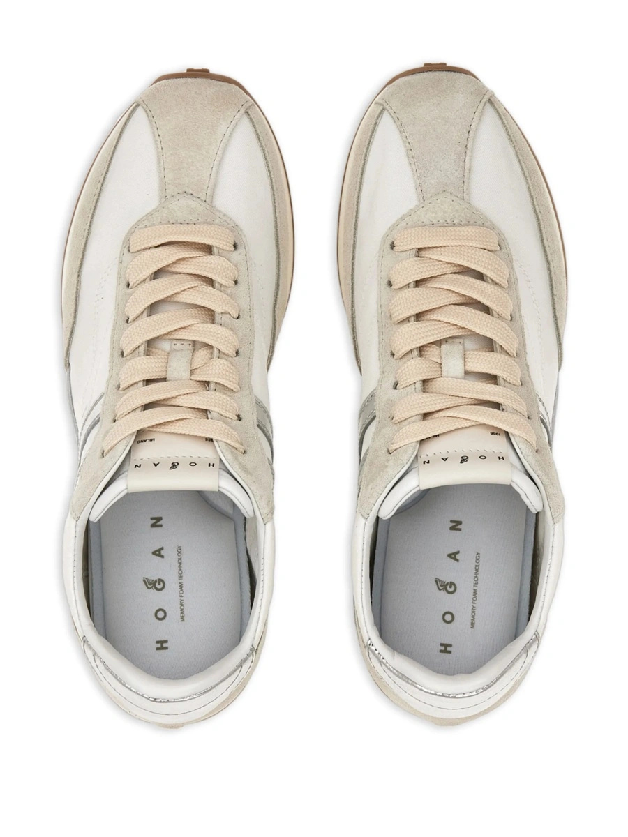 Sneakers Hogan albi din piele - Img 4