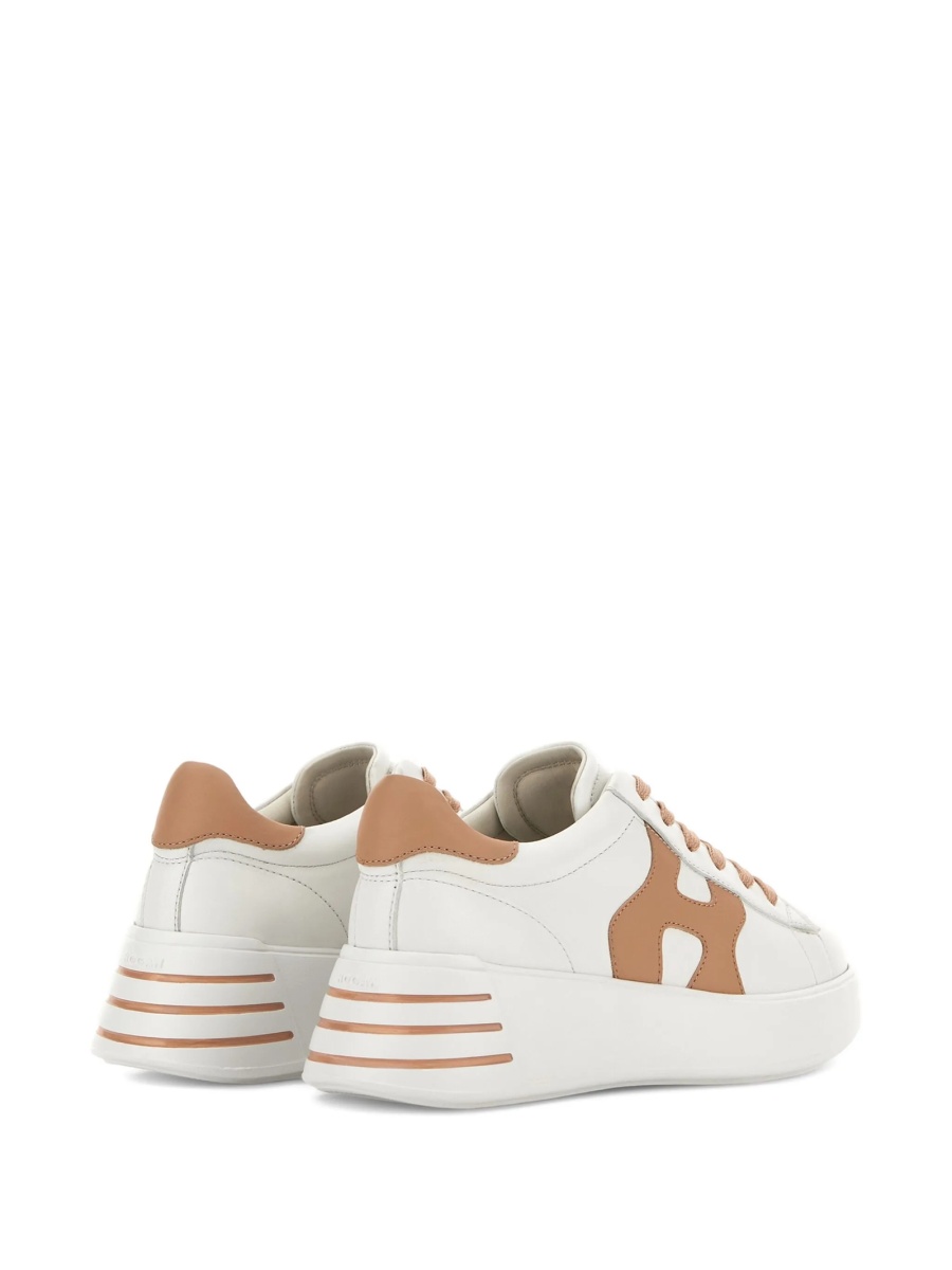 Sneakers Hogan albi din piele - Img 3