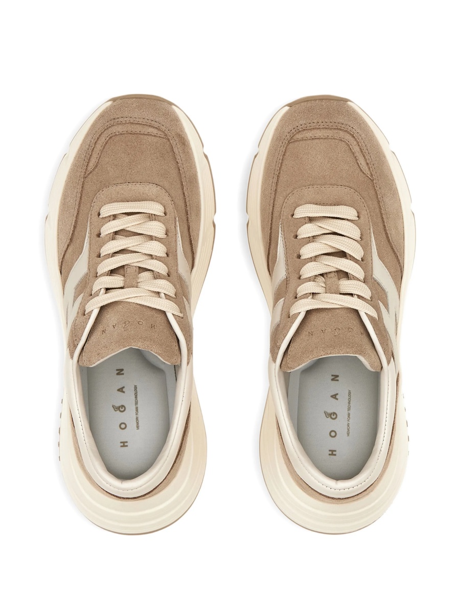 Sneakers Hogan maro din piele intoarsa - Img 3
