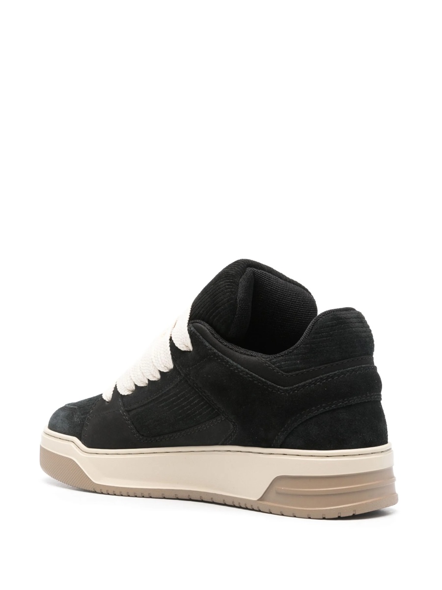 Sneakers Hogan negri din piele si piele intoarsa - Img 3
