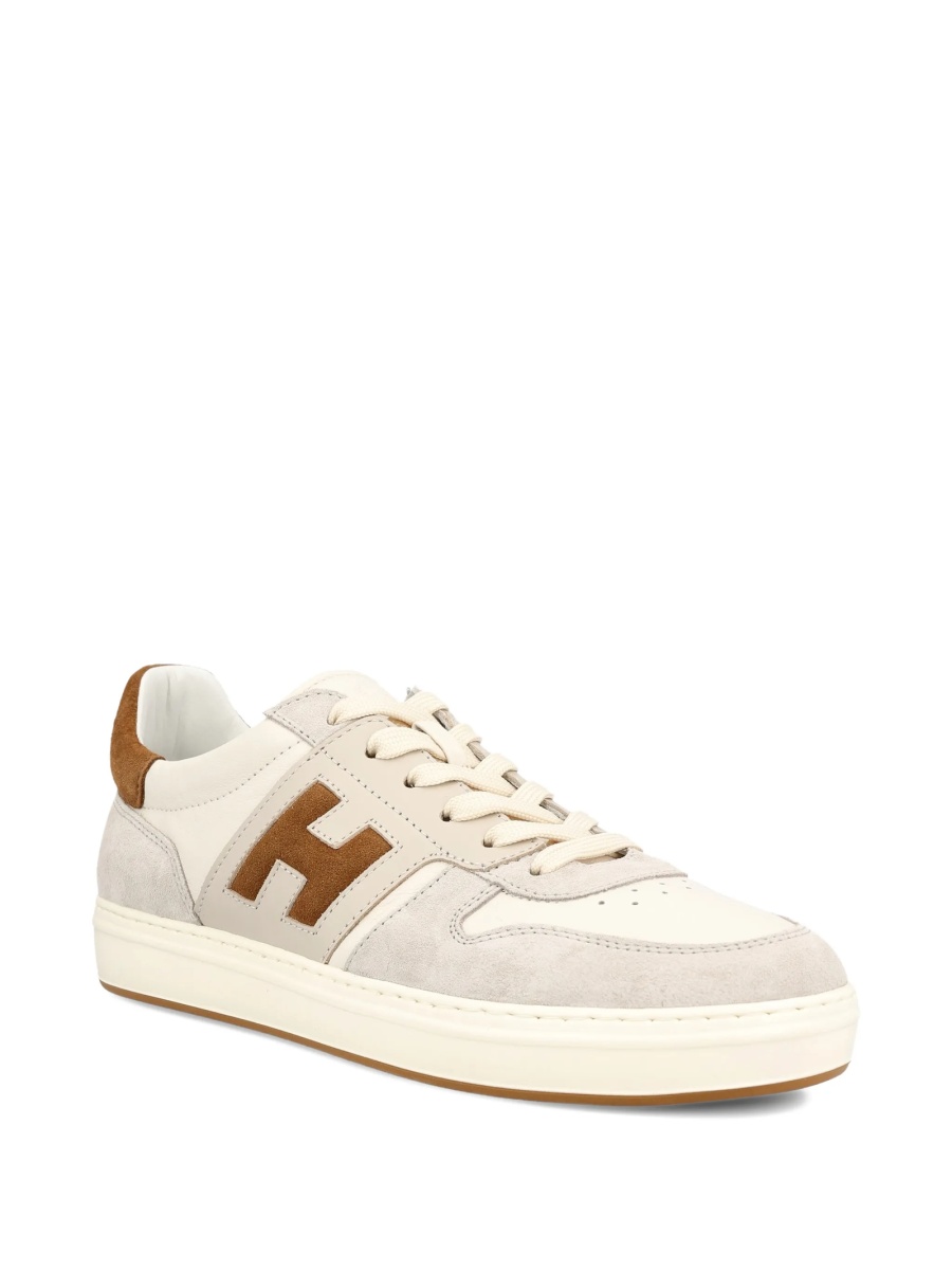 Sneakers Hogan neutri din piele intoarsa - Img 2