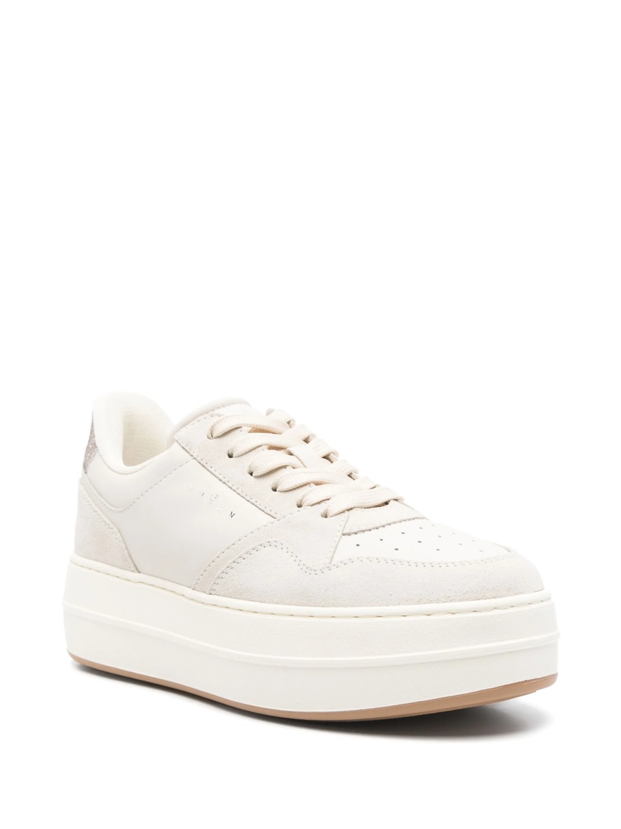 Sneakers Hogan neutri din piele - Img 2